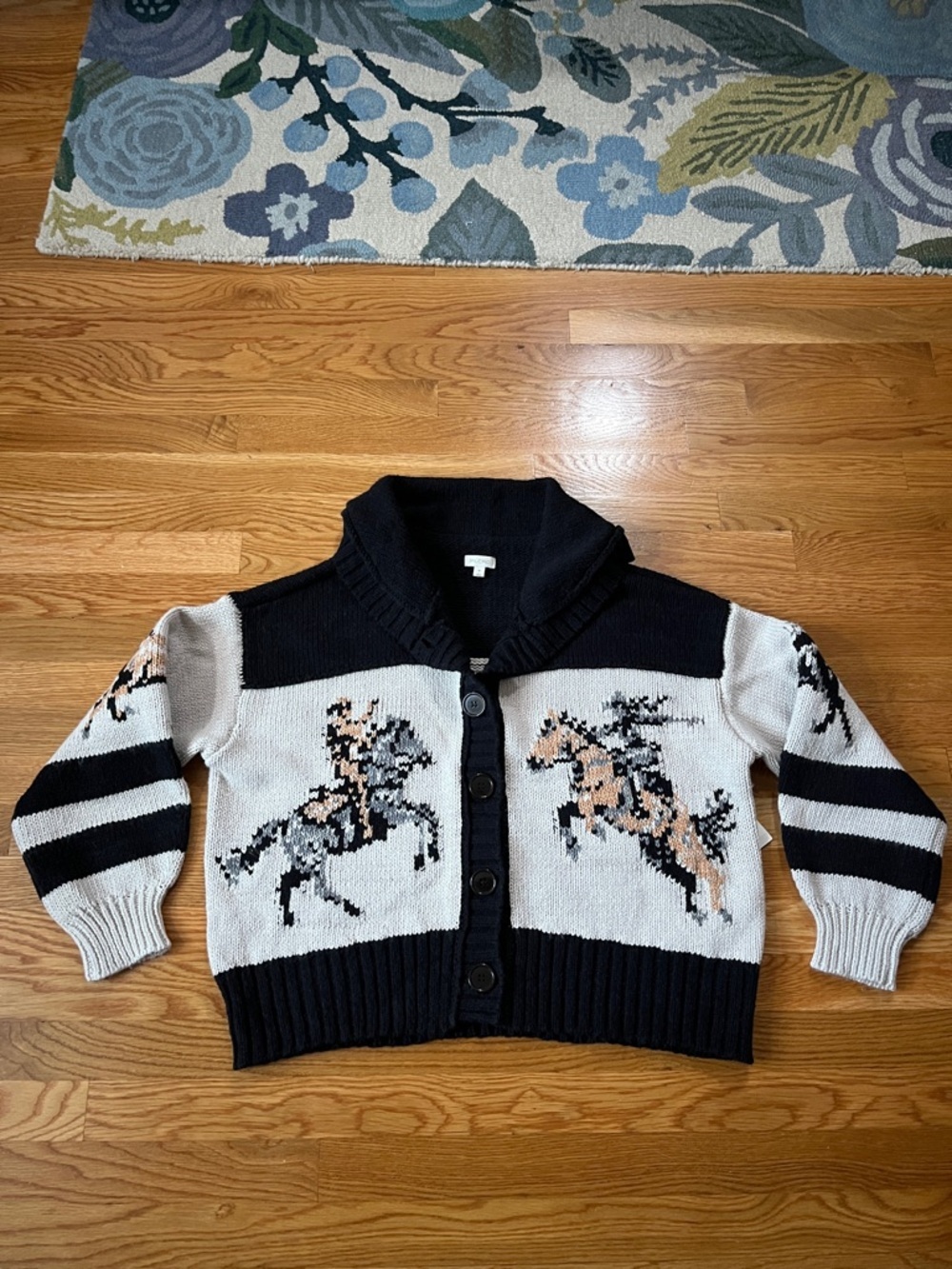 Anthropologie x Pilcro Horse Graphic Cardigan Sweater Size Medium NWT - Picture 7 of 14